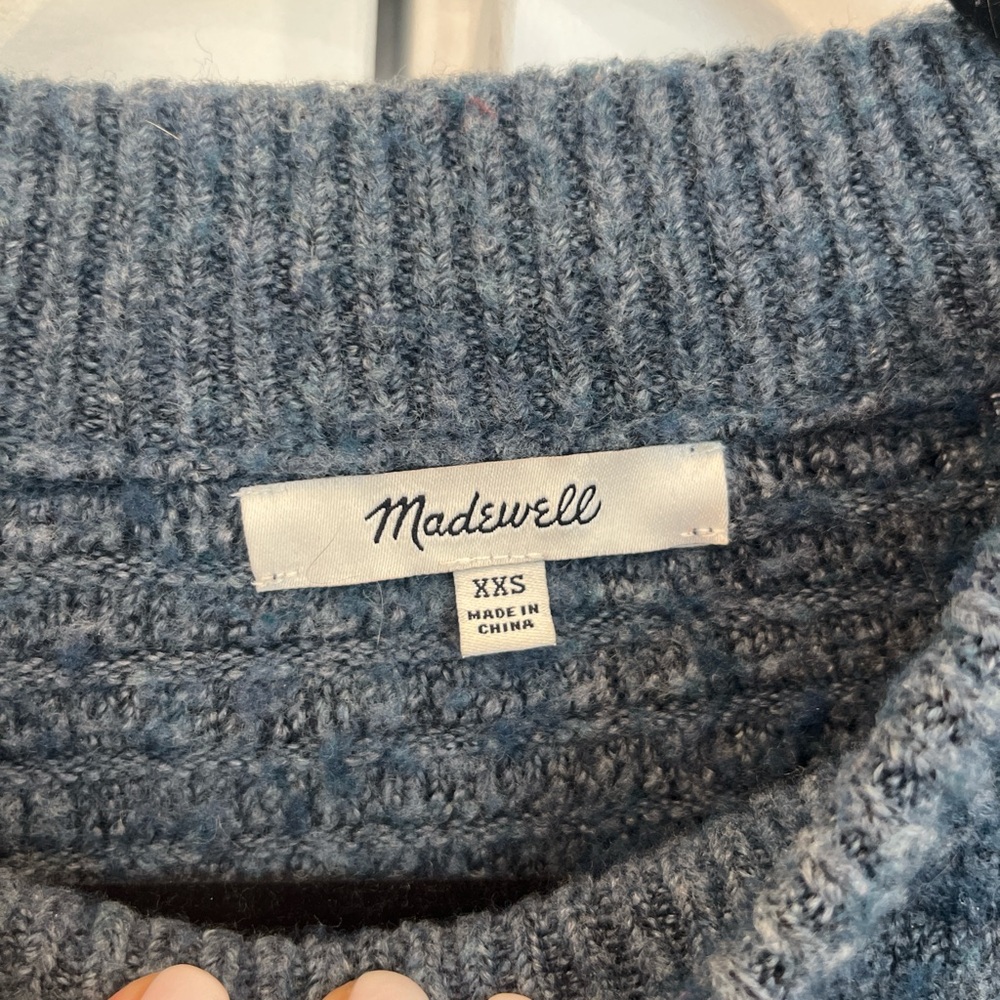 Madewell Heathered Blue Sweater - Picture 2 of 2